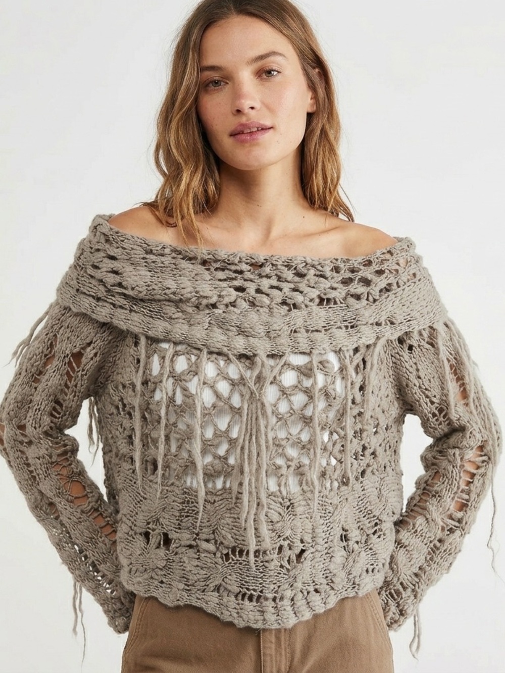 Free People Knit Chunky Sweater